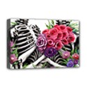 Gothic Floral Skeletons Deluxe Canvas 18  x 12  (Stretched) View1