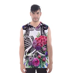 Gothic Floral Skeletons Men s Basketball Tank Top by GardenOfOphir