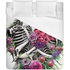 Gothic Floral Skeletons Duvet Cover (california King Size) by GardenOfOphir