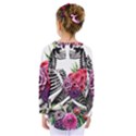 Gothic Floral Skeletons Kids  Long Sleeve Tee View2