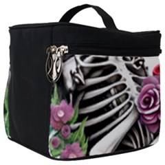 Gothic Floral Skeletons Make Up Travel Bag (big) by GardenOfOphir