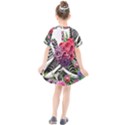 Gothic Floral Skeletons Kids  Smock Dress View2