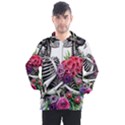 Gothic Floral Skeletons Men s Half Zip Pullover View1