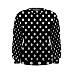 Black And White Polka Dots Women s Sweatshirt