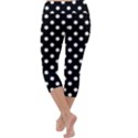 Black And White Polka Dots Capri Yoga Leggings View4