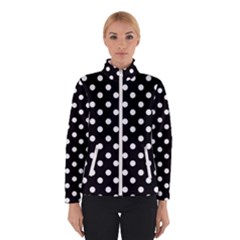 Black And White Polka Dots Women s Bomber Jacket by GardenOfOphir