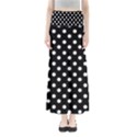 Black And White Polka Dots Full Length Maxi Skirt View1