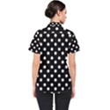 Black And White Polka Dots Women s Short Sleeve Shirt View2