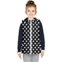 Black And White Polka Dots Kids  Hooded Puffer Vest View1