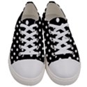 Black And White Polka Dots Men s Low Top Canvas Sneakers View1