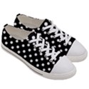 Black And White Polka Dots Men s Low Top Canvas Sneakers View3