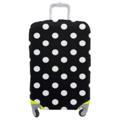 Black And White Polka Dots Luggage Cover (medium) by GardenOfOphir