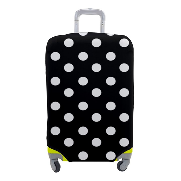 Black And White Polka Dots Luggage Cover (Small)