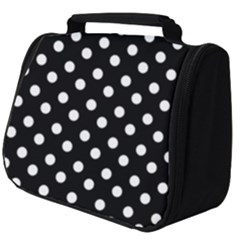 Black And White Polka Dots Full Print Travel Pouch (big) by GardenOfOphir