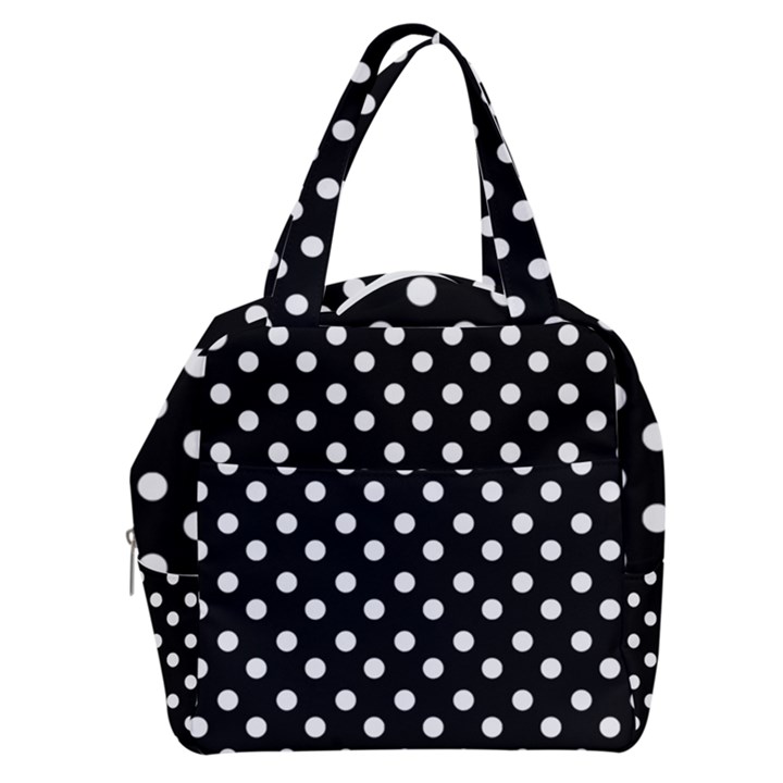 Black And White Polka Dots Boxy Hand Bag