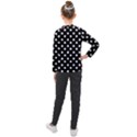 Black And White Polka Dots Kids  Long Mesh Tee View2