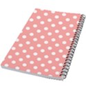 Coral And White Polka Dots 5.5  x 8.5  Notebook View2