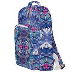 Denim On Pour Double Compartment Backpack by kaleidomarblingart