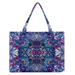 Denim On Pour Zipper Medium Tote Bag by kaleidomarblingart