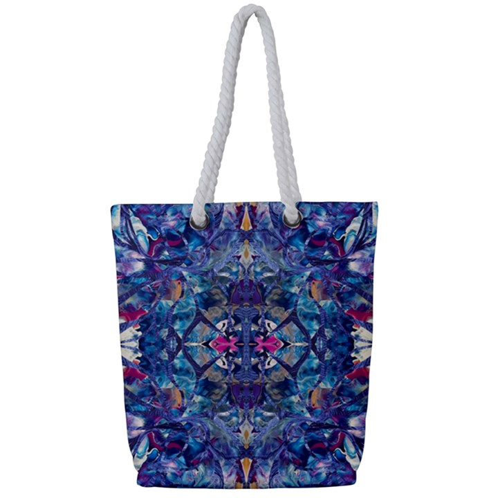 Denim On Pour Full Print Rope Handle Tote (Small)