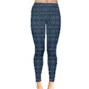 Blue Diamonds Motif Fancy Pattern Design Leggings  View1