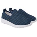 Blue Diamonds Motif Fancy Pattern Design Kids  Slip On Sneakers View3