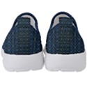 Blue Diamonds Motif Fancy Pattern Design Kids  Slip On Sneakers View4