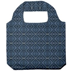 Blue Diamonds Motif Fancy Pattern Design Foldable Grocery Recycle Bag by dflcprintsclothing