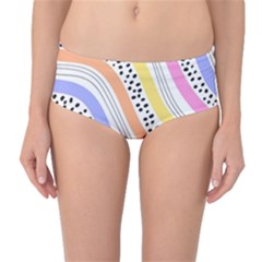 Background Abstract Wallpaper Mid-waist Bikini Bottoms by Ravend