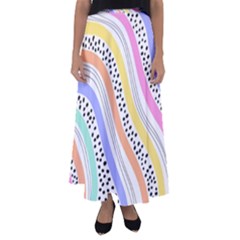 Background Abstract Wallpaper Flared Maxi Skirt by Ravend