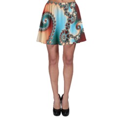 Fractal Spiral Art Math Abstract Skater Skirt by Ravend