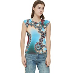 Fractal Spiral Art Math Abstract Women s Raglan Cap Sleeve Tee by Ravend