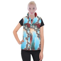 Fractal Spiral Art Math Abstract Women s Button Up Vest by Ravend