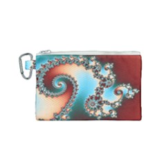 Fractal Spiral Art Math Abstract Canvas Cosmetic Bag (small) by Ravend