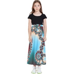 Fractal Spiral Art Math Abstract Kids  Flared Maxi Skirt by Ravend