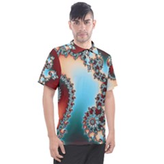 Fractal Spiral Art Math Abstract Men s Polo Tee by Ravend