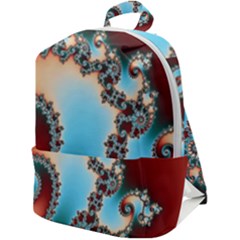 Fractal Spiral Art Math Abstract Zip Up Backpack by Ravend