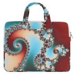 Fractal Spiral Art Math Abstract Macbook Pro 16  Double Pocket Laptop Bag  by Ravend