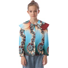 Fractal Spiral Art Math Abstract Kids  Peter Pan Collar Blouse by Ravend