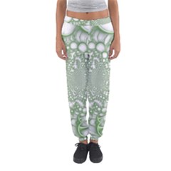 Green Abstract Fractal Background Texture Women s Jogger Sweatpants by Ravend