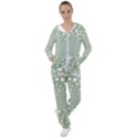 Green Abstract Fractal Background Texture Women s Tracksuit View1