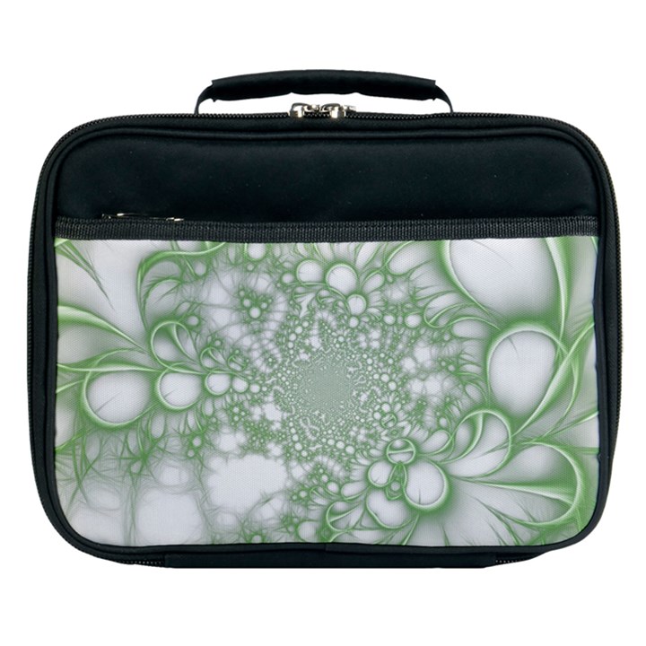 Green Abstract Fractal Background Texture Lunch Bag