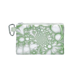 Green Abstract Fractal Background Texture Canvas Cosmetic Bag (small) by Ravend