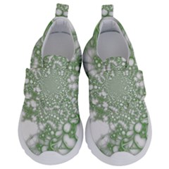 Green Abstract Fractal Background Texture Kids  Velcro No Lace Shoes by Ravend