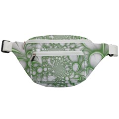 Green Abstract Fractal Background Texture Fanny Pack by Ravend