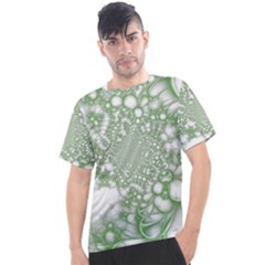 Green Abstract Fractal Background Texture Men s Sport Top by Ravend