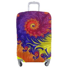 Fractal Spiral Bright Colors Luggage Cover (medium) by Ravend