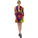 Fractal Spiral Bright Colors Mini Skater Shirt Dress View2