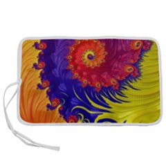 Fractal Spiral Bright Colors Pen Storage Case (m) by Ravend