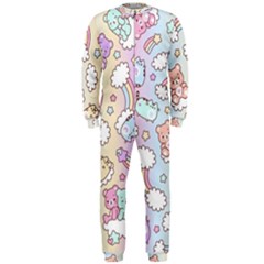 Pusheen Carebears Bears Cat Colorful Cute Pastel Pattern Onepiece Jumpsuit (men) by Sapixe